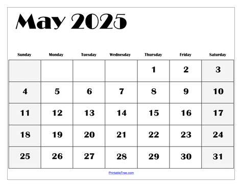 may 2025 calendar