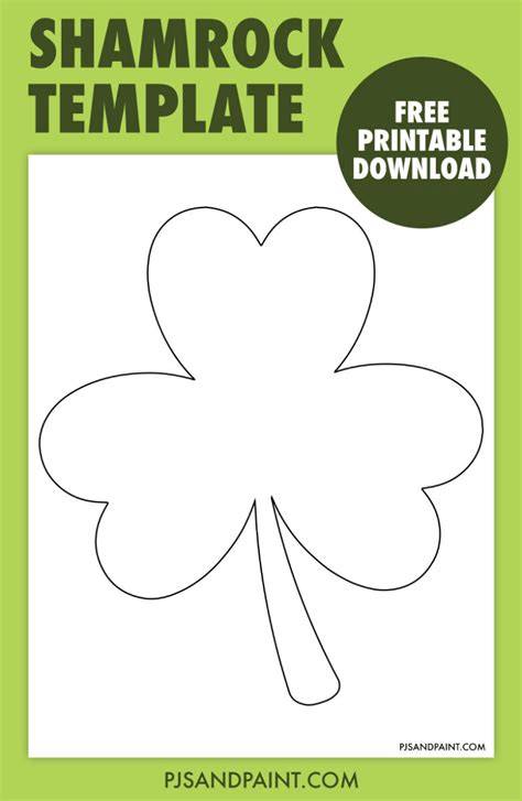 Shamrock Stencil Printable Free