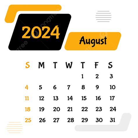 august 2024 calendar