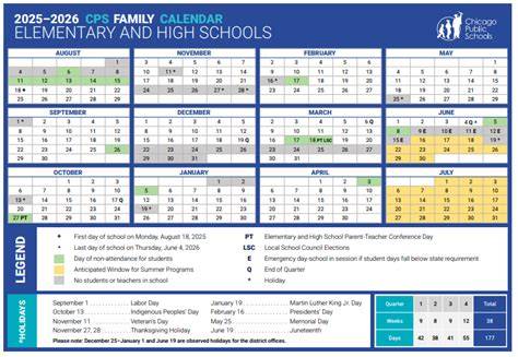 chicago public schools calendar