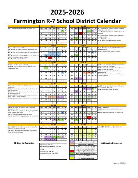 farmington public schools calendar