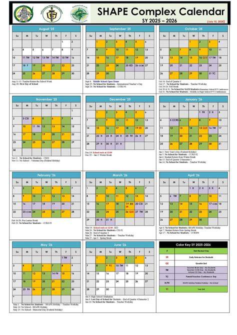 school year calendar