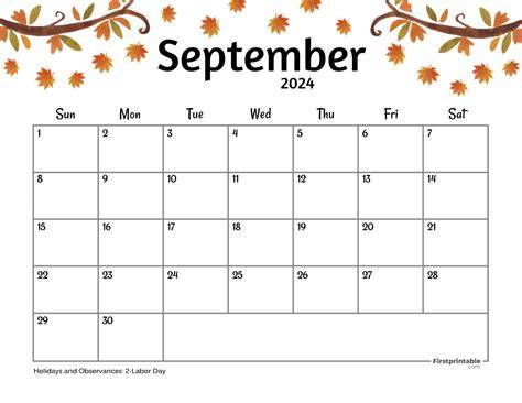 september 2024 calendar printable