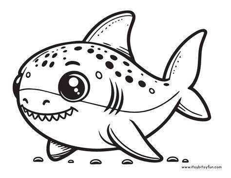 Shark Coloring Book Pages