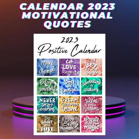 daily inspirational quotes calendar