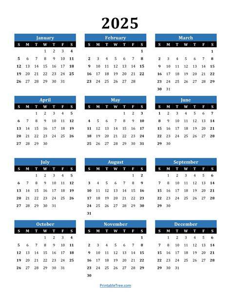 general blue 2025 calendar