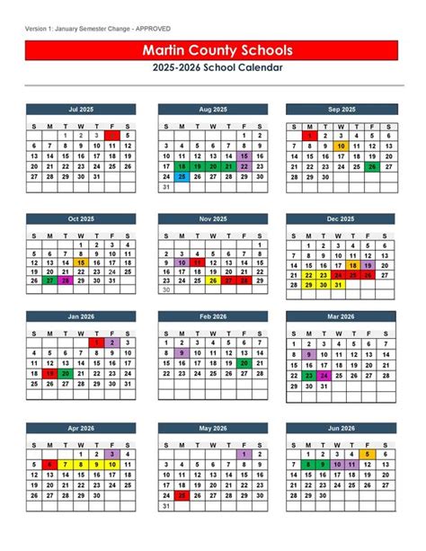martin county schools calendar