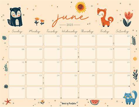 Show Me A June Calendar