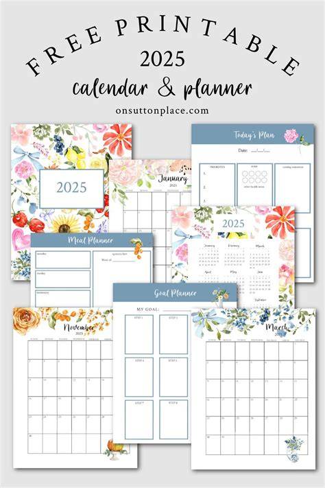2025 calendar pages