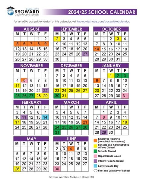 broward schools calendar 24 25 pdf