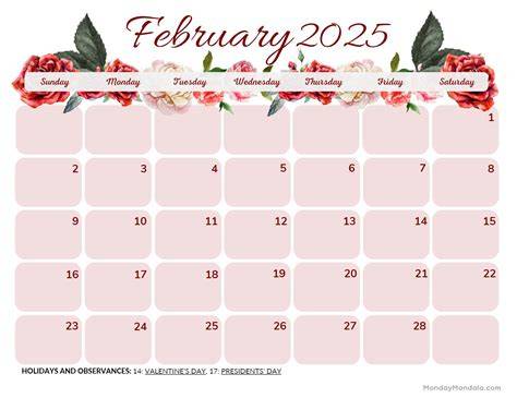 february 2025 calendar printable