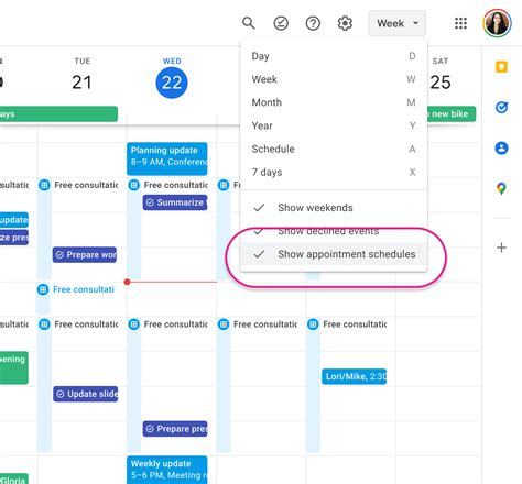 google calendar appointment schedule