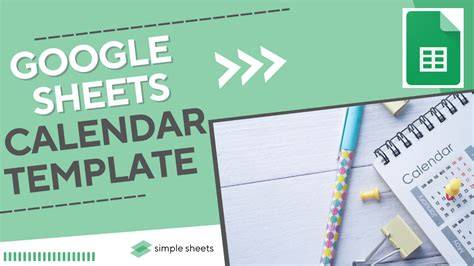 google sheets calendar template