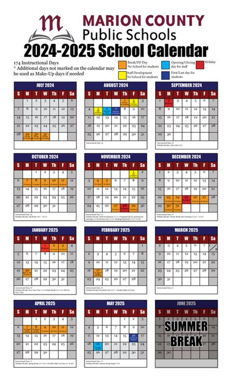marion county public schools calendar