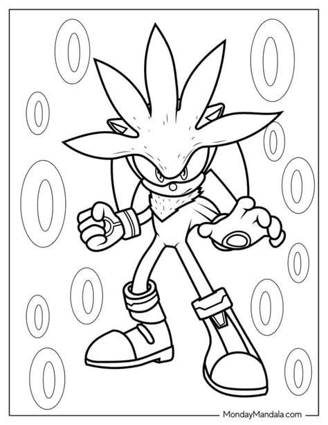 Silver The Hedgehog Colouring Pages