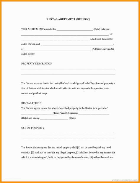 Simple Rental Agreement Printable