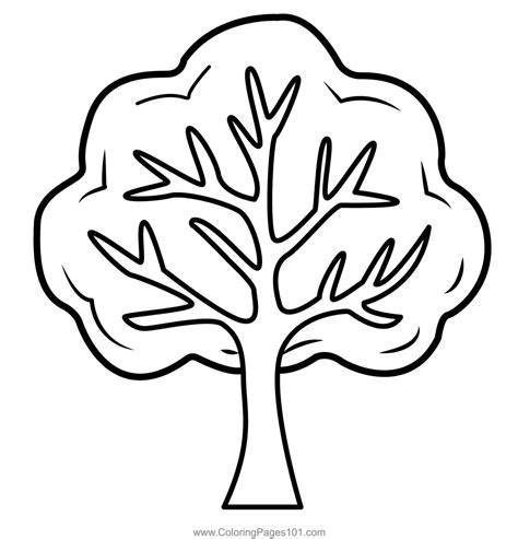 Simple Tree Coloring Pages