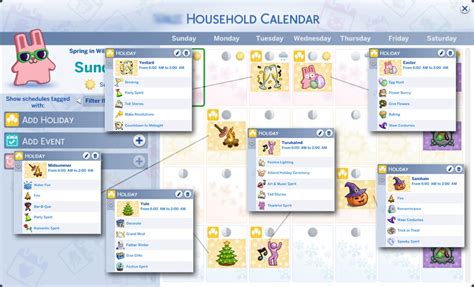 Sims 4 Calendar Ideas