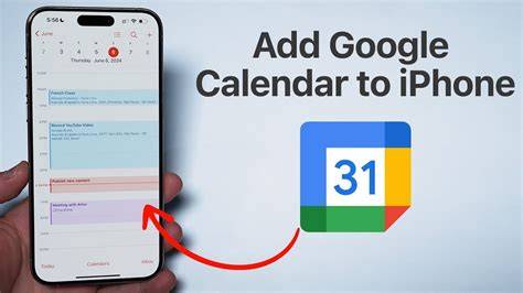 add google calendar to iphone