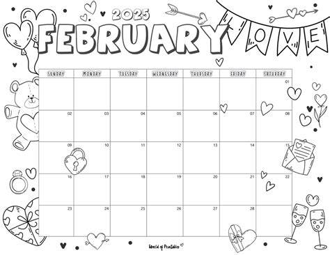 calendar for february 2025