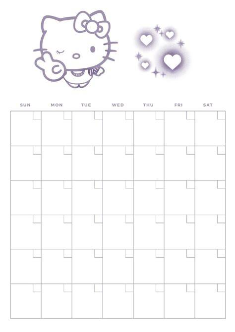 hello kitty calendar