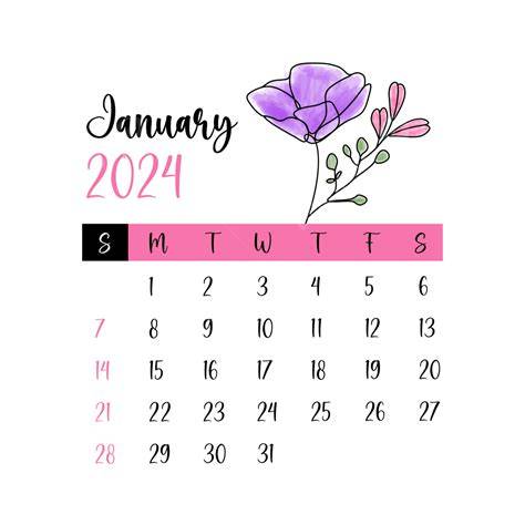 january 2024 calendar