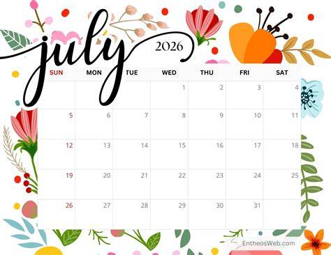 july 2026 calendar