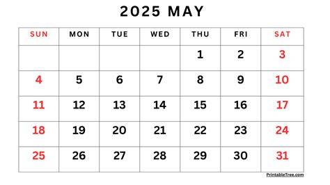 may 2025 calendar