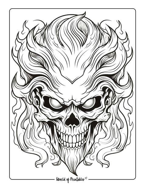Skull Colouring Pages