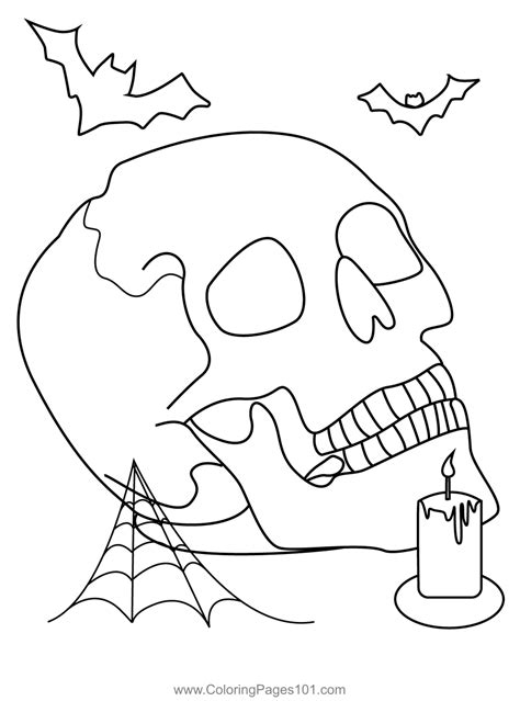 Skull Halloween Coloring Pages