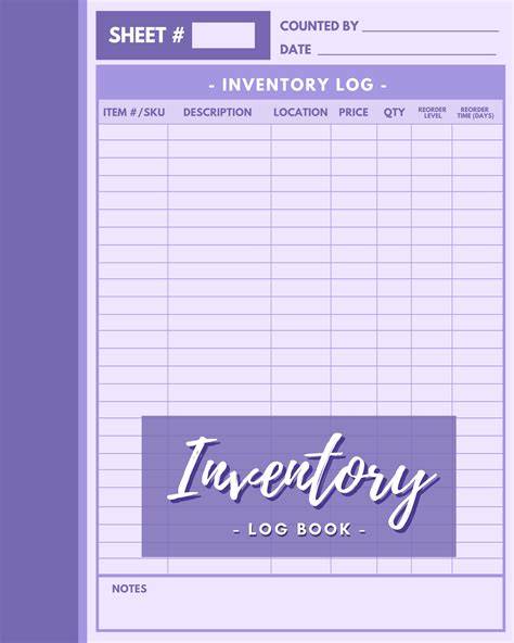 Sleepy Eye Inventory Calendar
