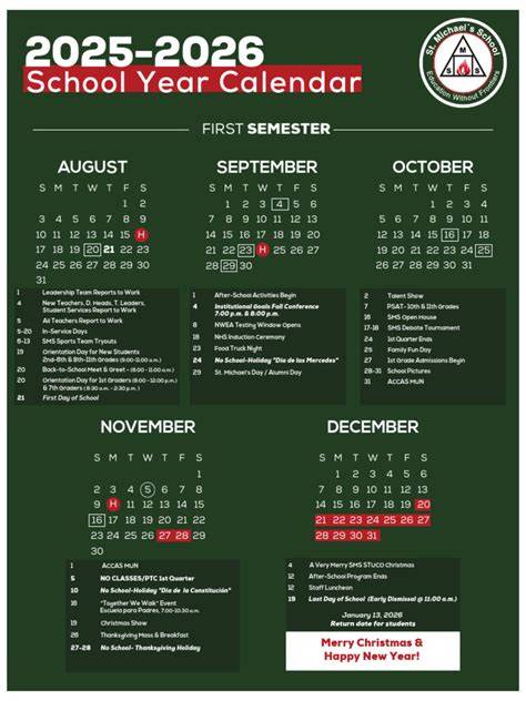 Sms School Calendar