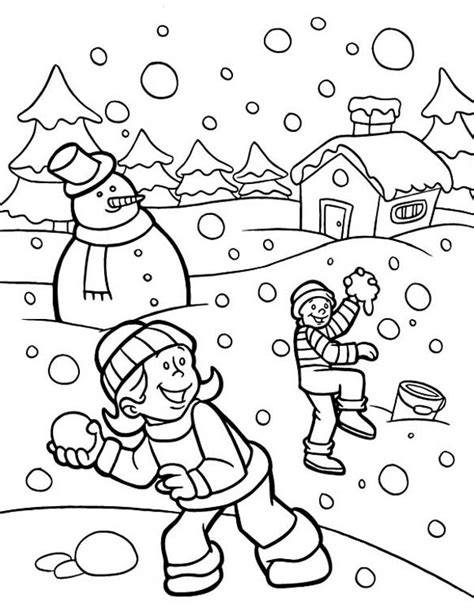 Snow Day Coloring Page