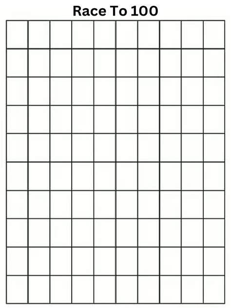 Snowball Race To 100 Printable