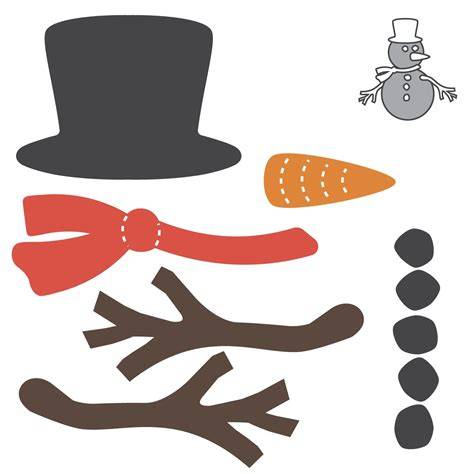 Snowman Pieces Printable