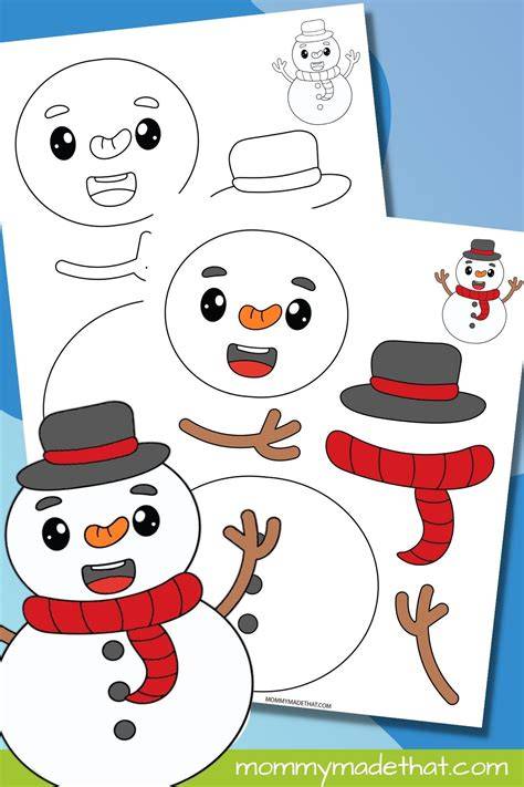 Snowman Printable Parts