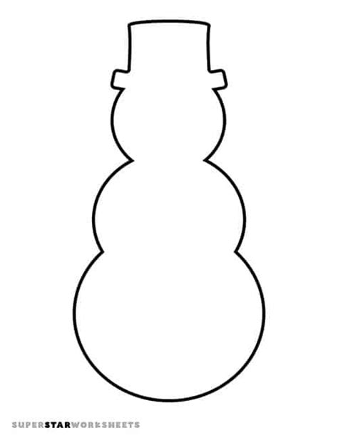 Snowman Template Printable Pdf Free Download