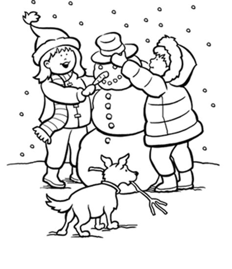 Snowy Day Coloring Page