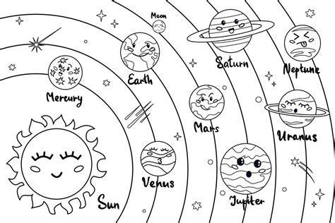 Solar System For Coloring