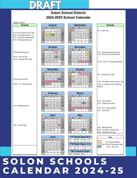 Solon Schools District Calendar