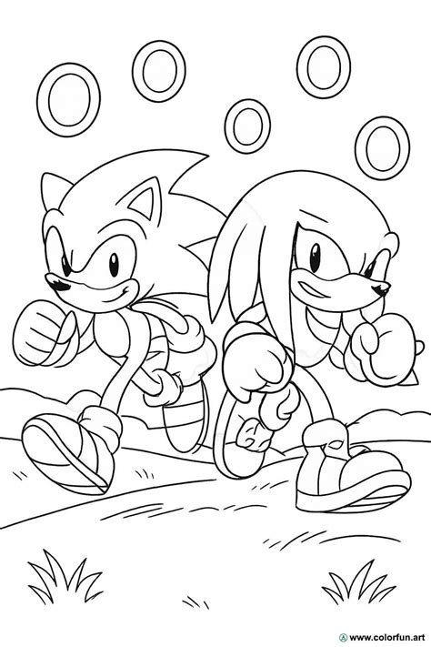 Sonic And Knuckles Coloring Pages