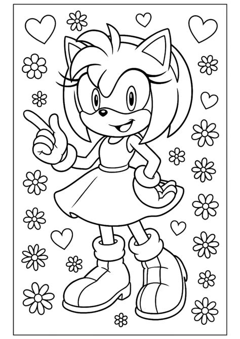 Sonic The Hedgehog Amy Coloring Pages