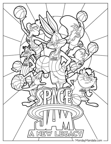 Space Jam Colouring Pages