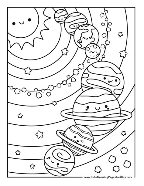Space Themed Colouring Pages