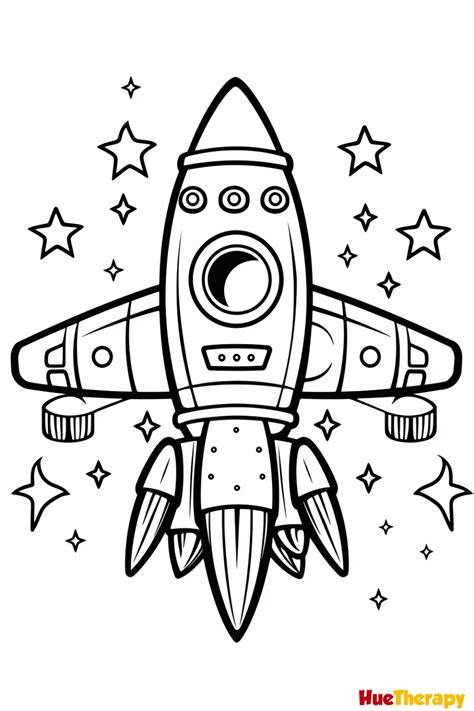Spaceship Colouring Pages