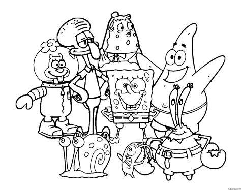 Spongebob Characters Coloring Pages