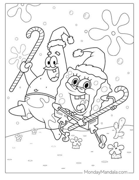 Spongebob Squarepants Christmas Coloring Pages