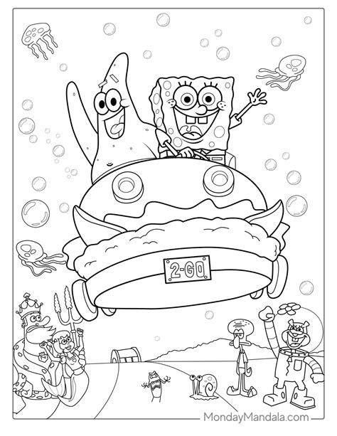 Spongebob Squarepants Coloring Pages Free