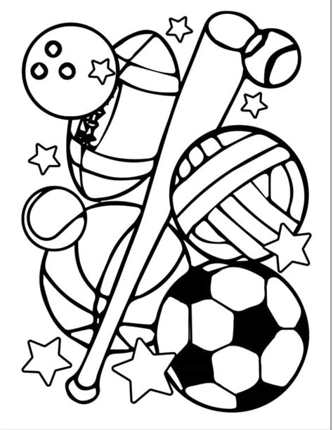 Sports Colouring Pages Printable