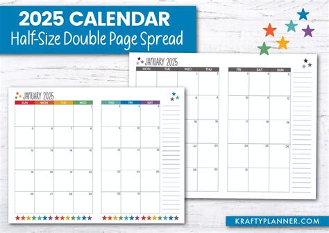 2025 calendar pages